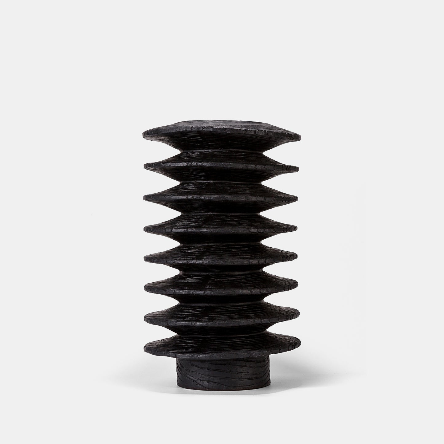 Black large vase pairs with 3 floor vases & 6 bud vases. Cheap vase package under $200. Textured resin surface enhances pampas displays. Bud vase diameter: 30cm