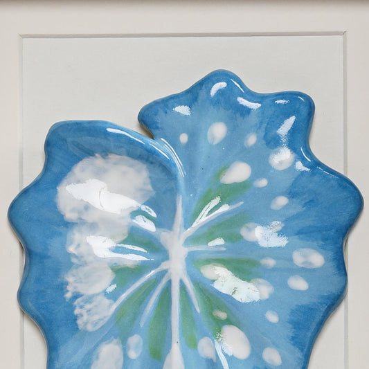 Handmade Framed Ceramic Leaf Decor 03 – H17cm