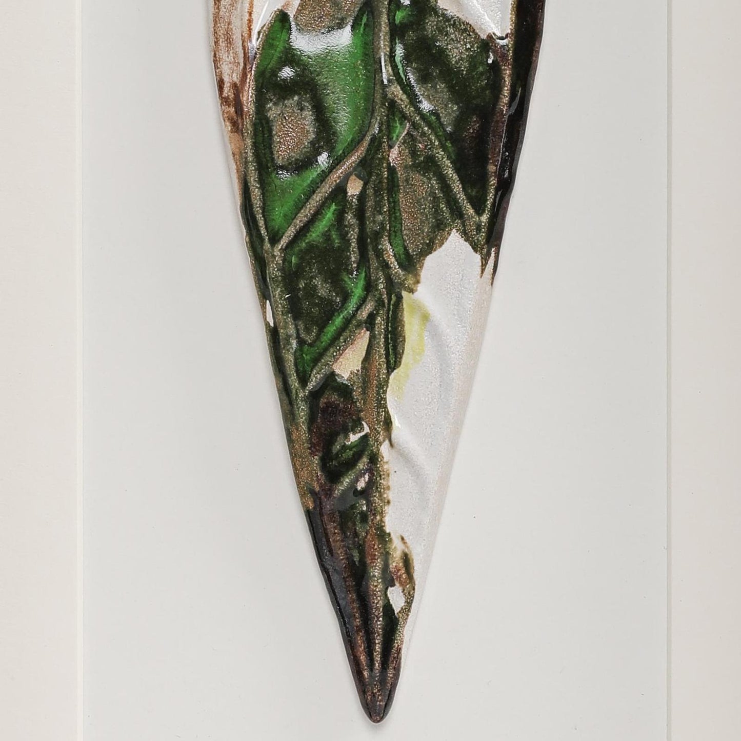 Handmade Framed Ceramic Leaf Decor 06 – H27cm