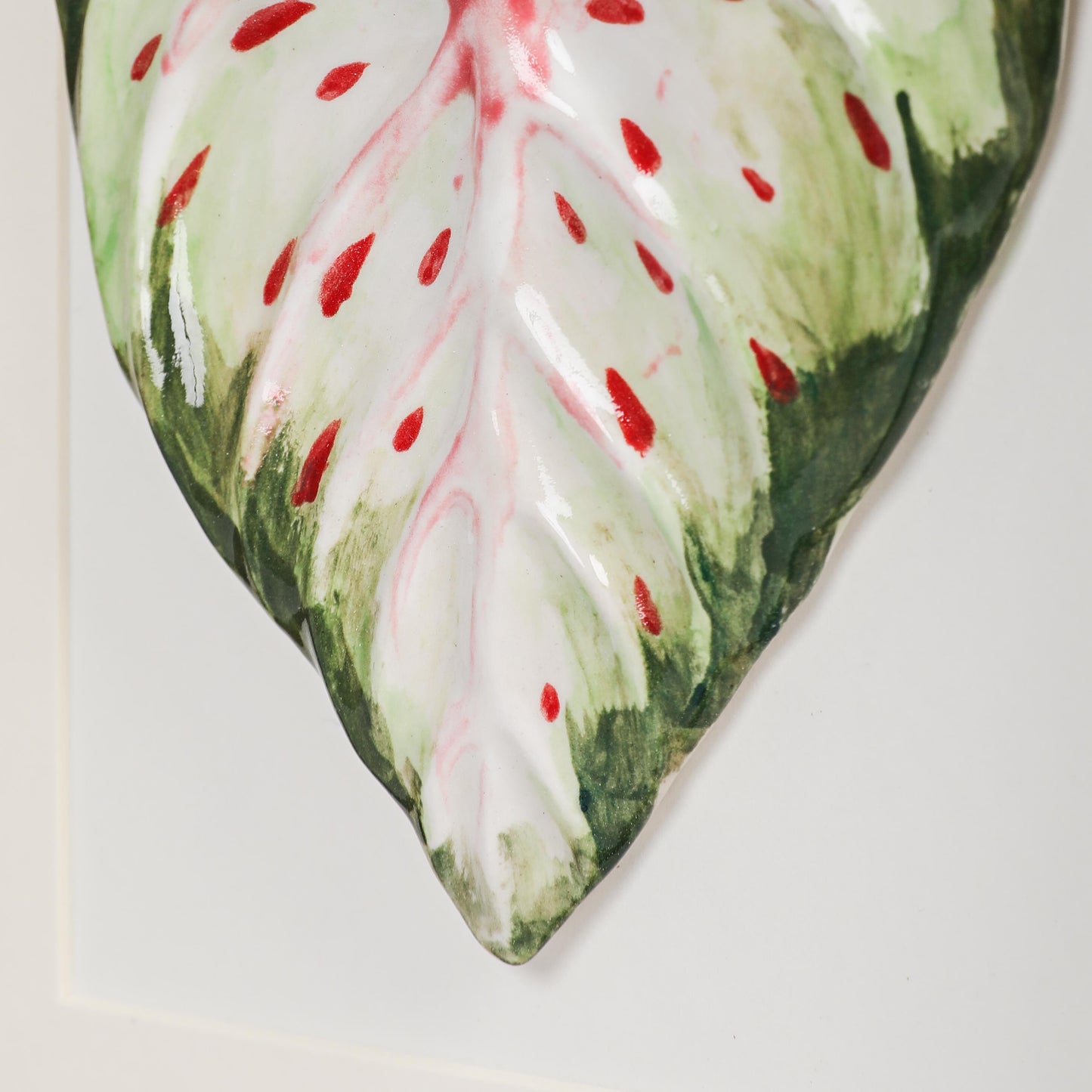 Handmade Framed Ceramic Leaf Decor 08 – H22cm