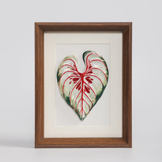 Handmade Framed Ceramic Leaf Decor 10 – H22cm