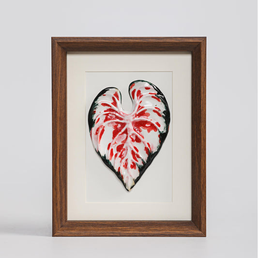 Handmade Framed Ceramic Leaf Decor 11 – H22cm