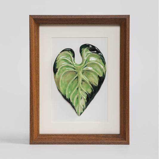 Handmade Framed Ceramic Leaf Decor 13 – H22cm
