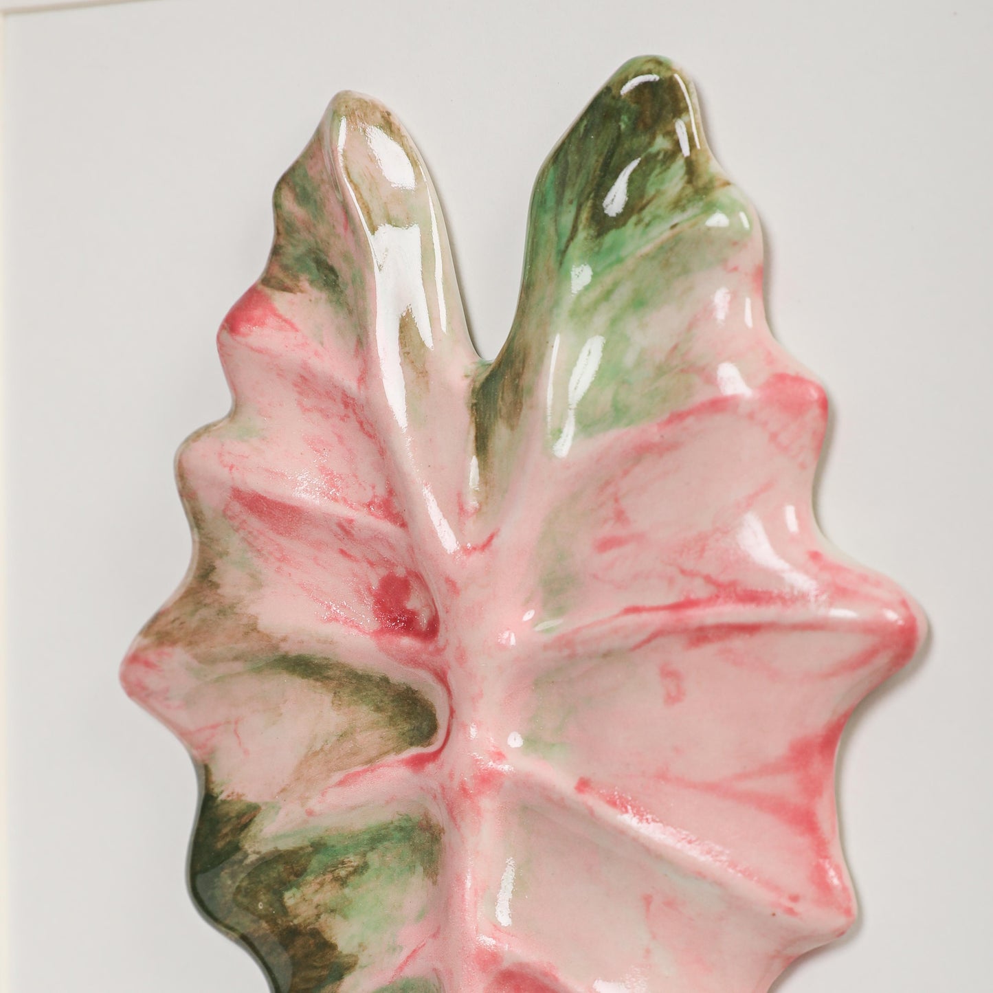 Handmade Framed Ceramic Leaf Decor 15 – H27cm