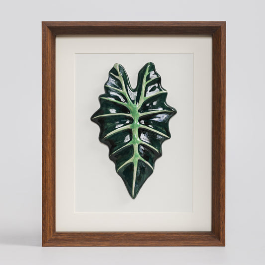 Handmade Framed Ceramic Leaf Decor 17 – H27cm