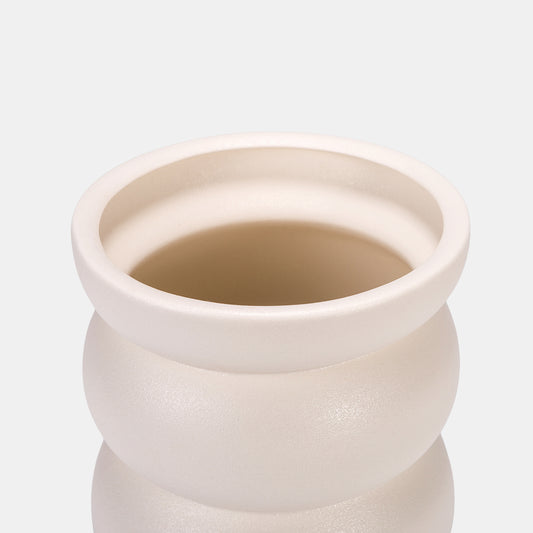 White Ceramic Abundance Sculpture Vase – 17cm - VASCAPE