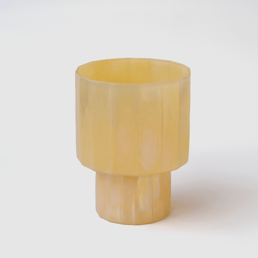 Handblown Glass Amber Column Vase – 24cm - VASCAPE