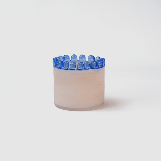 Handblown Glass Azure Crown Vase – 10cm - VASCAPE