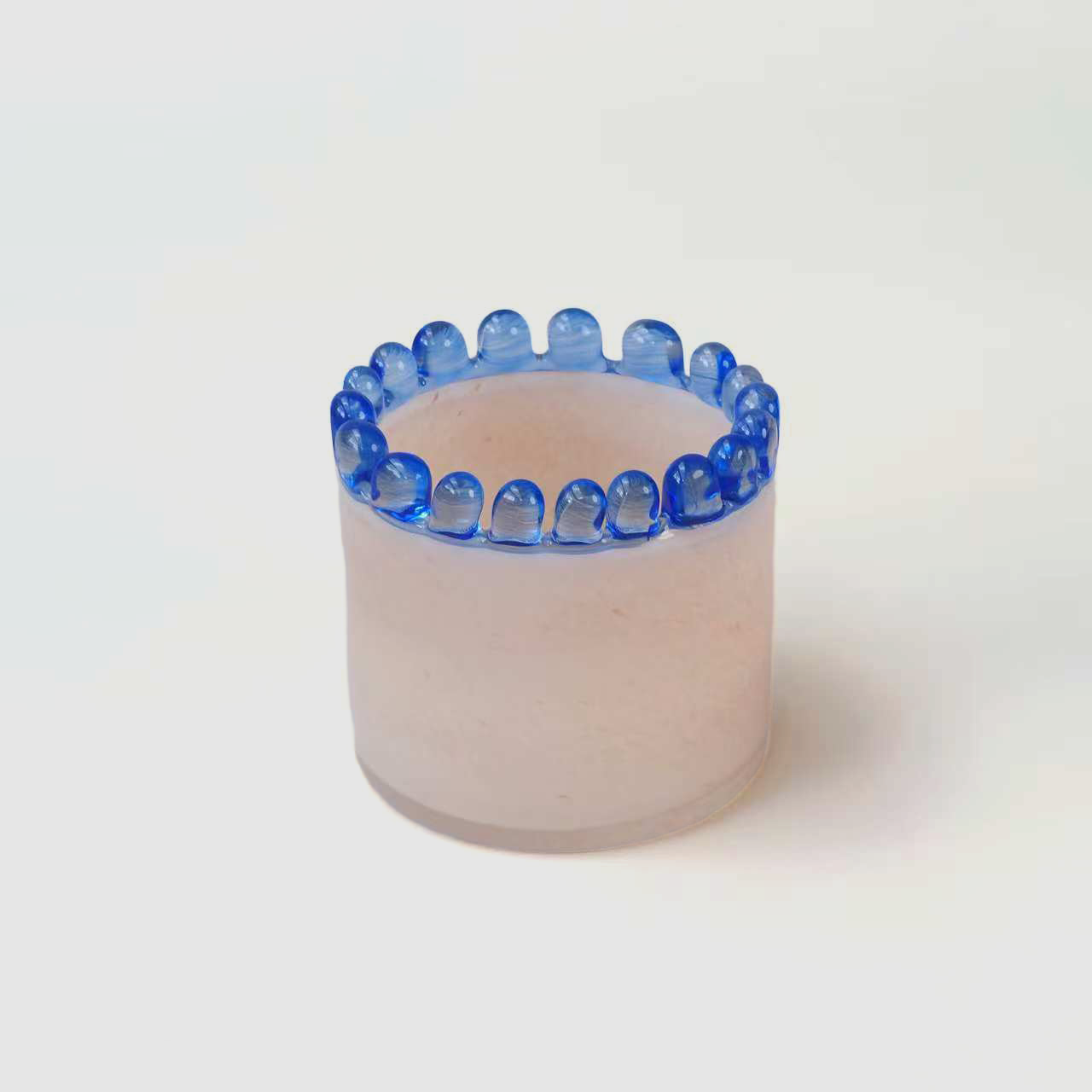 Handblown Glass Azure Crown Vase – 10cm - VASCAPE