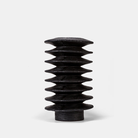 Black large vase  pairs with 3 floor vases & 6 bud vases. Cheap vase package under $200. Textured resin surface enhances pampas displays. Bud vase diameter: 30cm