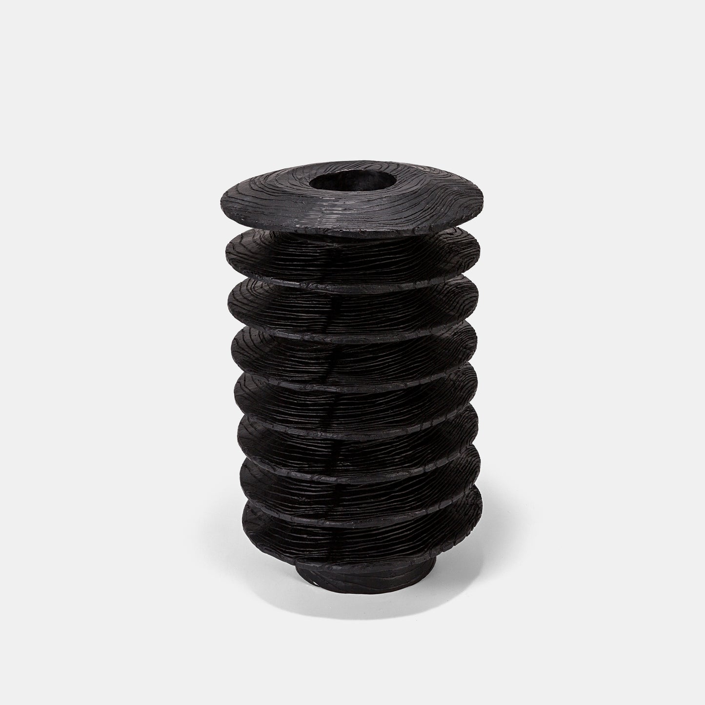 Woodgrain Display System
Jumbo black large vase  + 2 floor vases  + bud vase trio. Cheap vase alternative to ceramic. Weighted floor vase bases. Bud vase openings:5cm