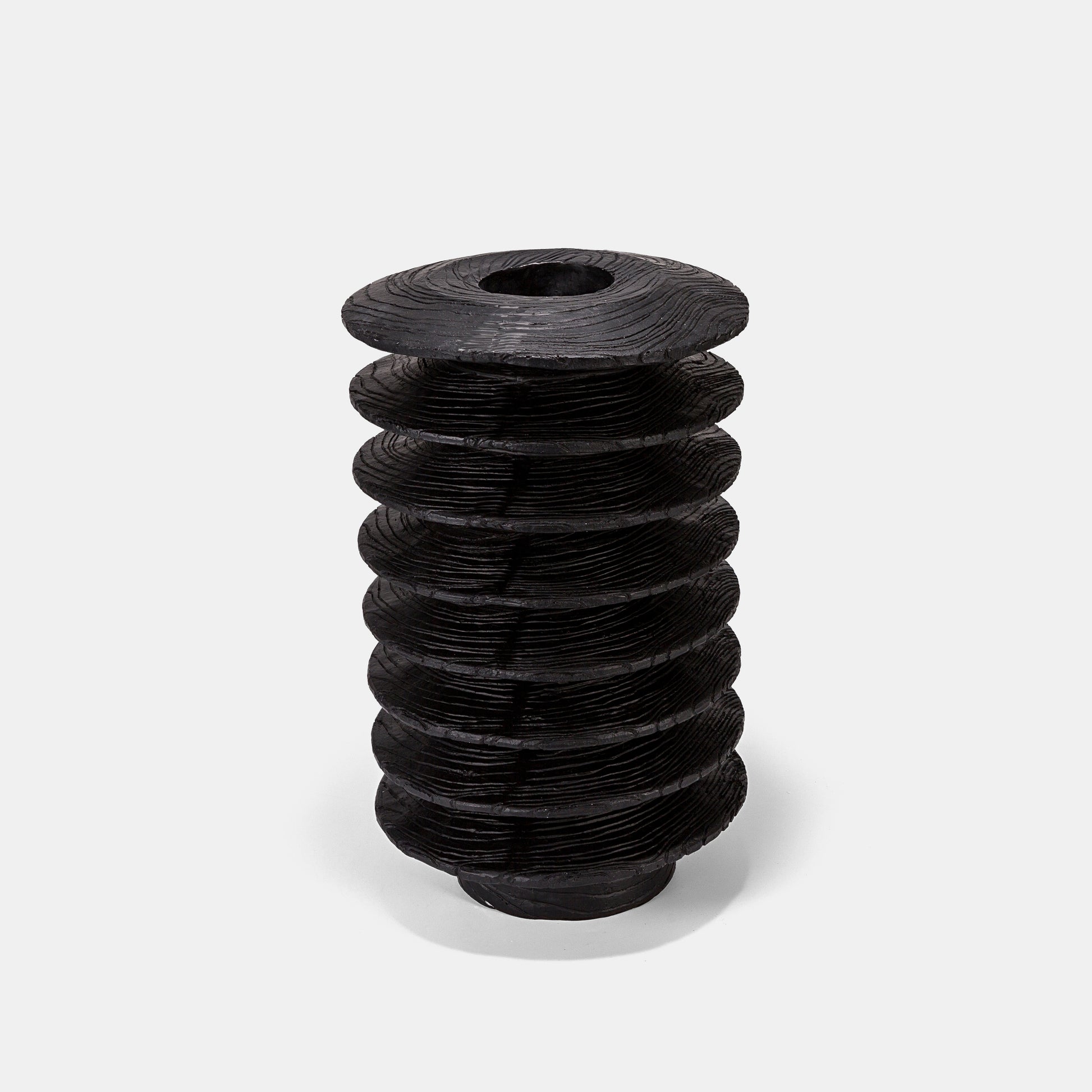 Woodgrain Display System
Jumbo black large vase  + 2 floor vases  + bud vase trio. Cheap vase alternative to ceramic. Weighted floor vase bases. Bud vase openings:5cm