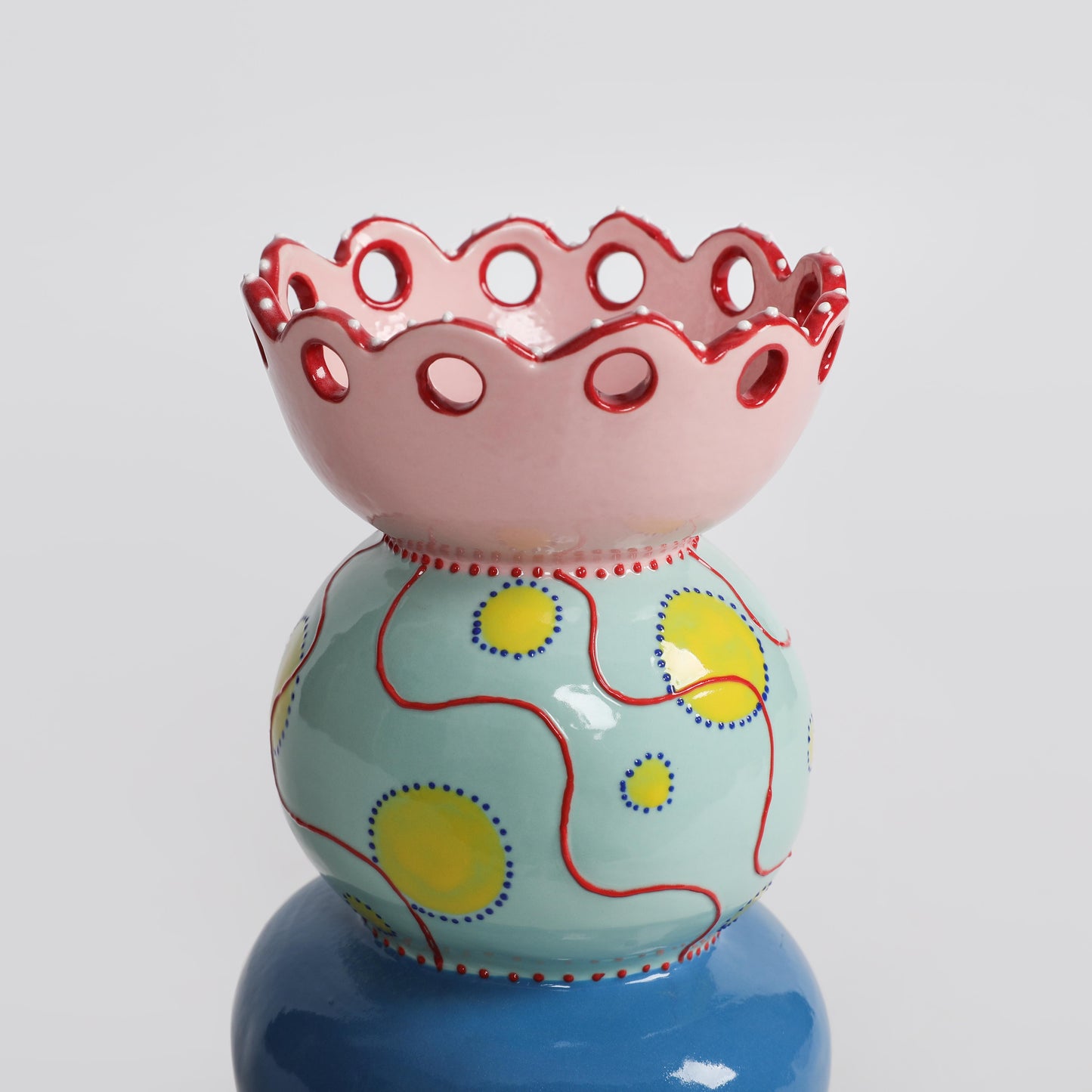 Handcrafted Ceramic Candy Bloom Vase – 25cm - VASCAPE