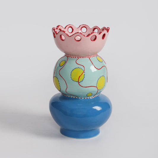 Handcrafted Ceramic Candy Bloom Vase – 25cm - VASCAPE
