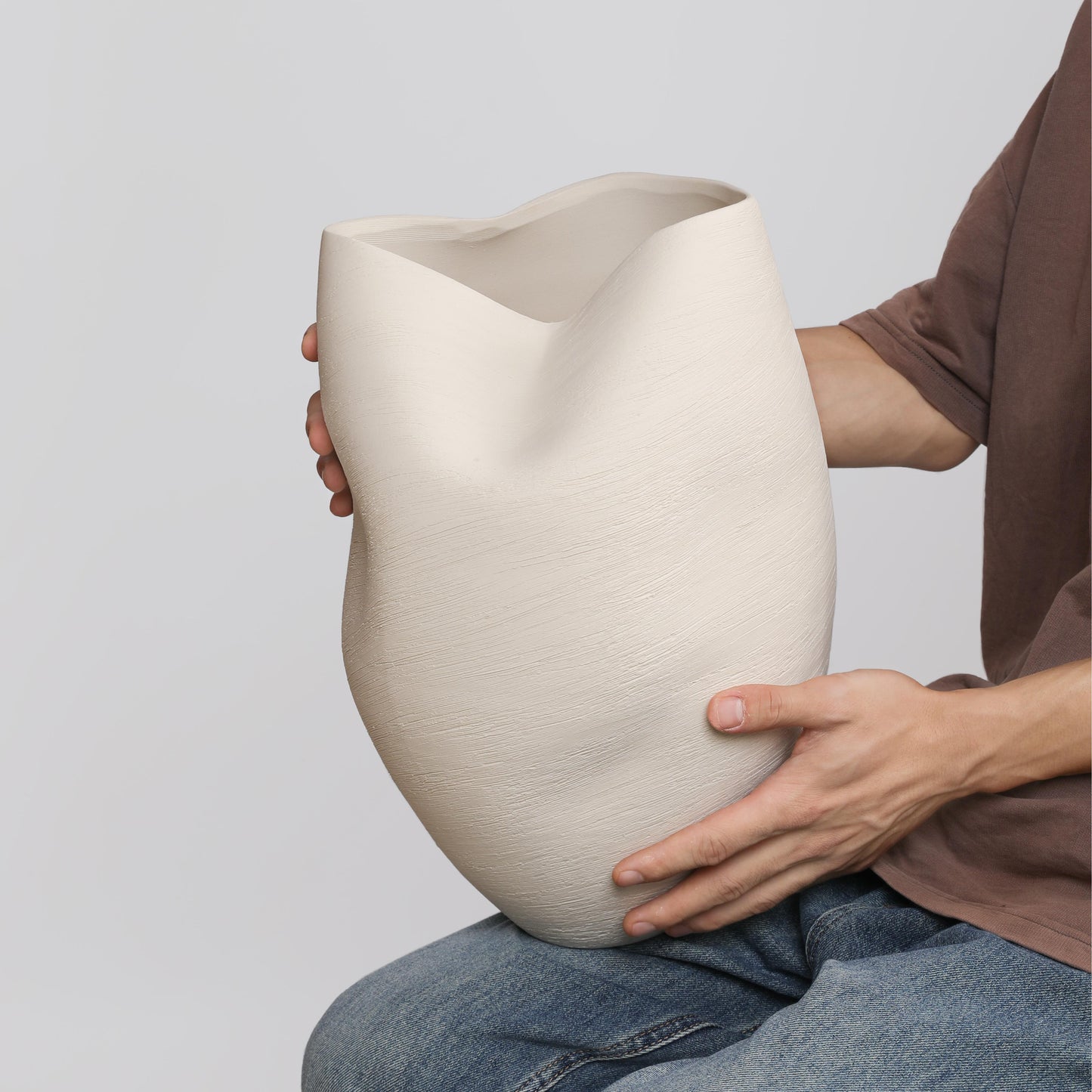 Hand-finished Ceramic Morph Vase – 37cm