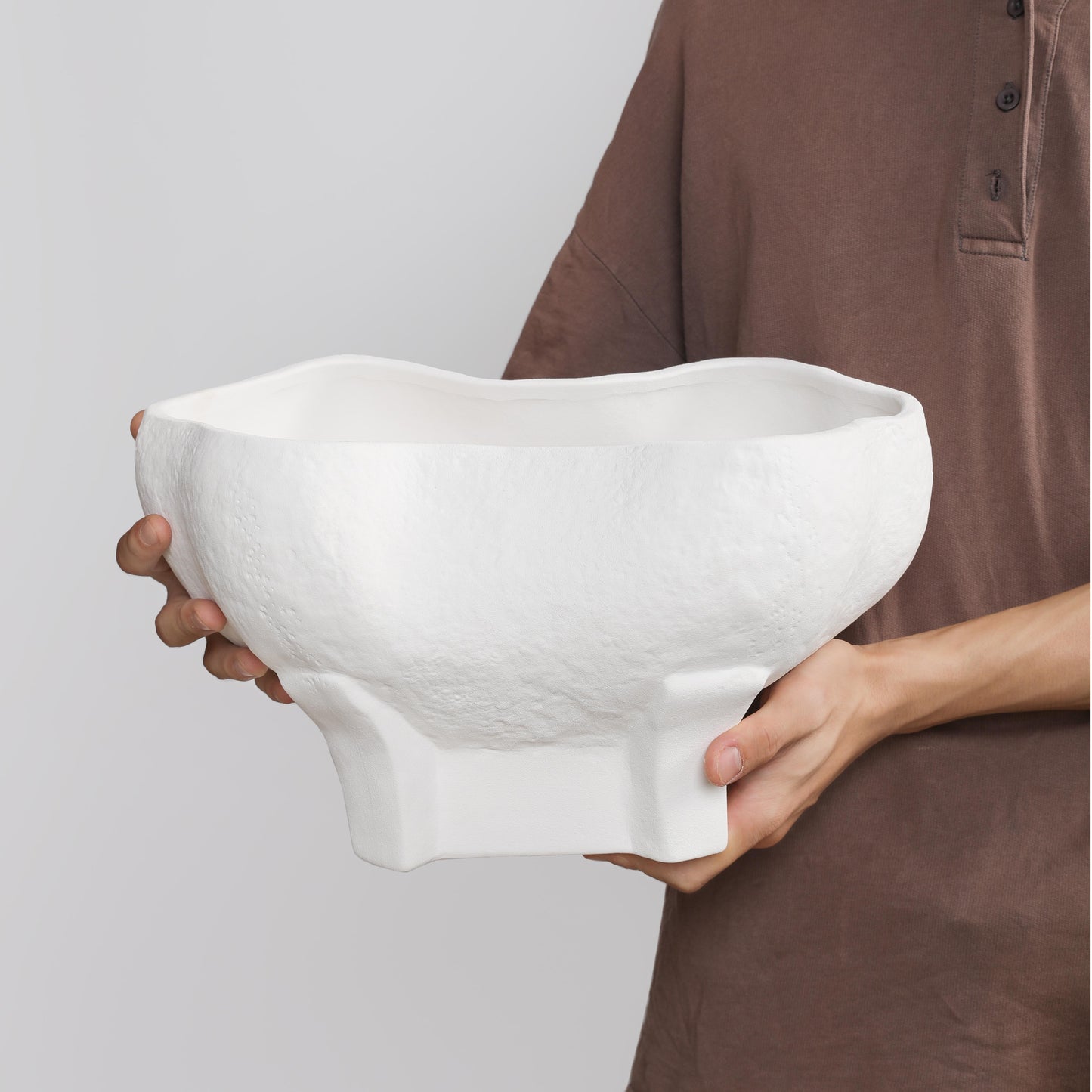 Hand-finished Ceramic Shellflow Bowl – 35cm