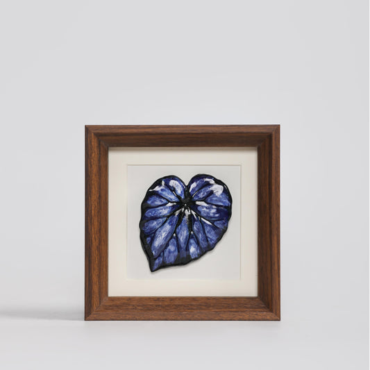 Handmade Framed Ceramic Leaf Decor 01 – H14cm