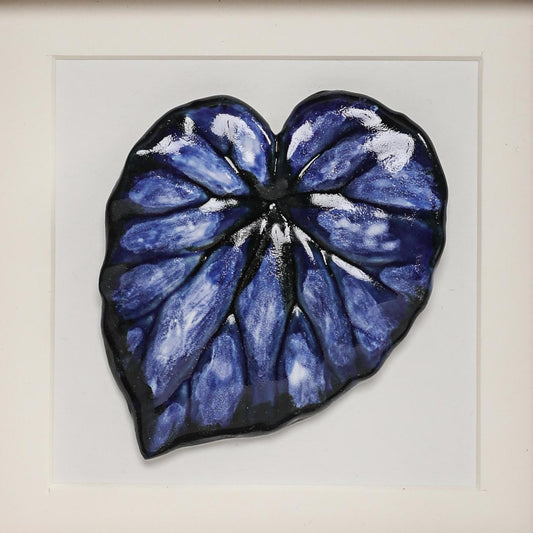 Handmade Framed Ceramic Leaf Decor 01 – H14cm