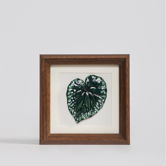 Handmade Framed Ceramic Leaf Decor 02 – H14cm