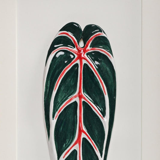 Handmade Framed Ceramic Leaf Decor 05 – H27cm