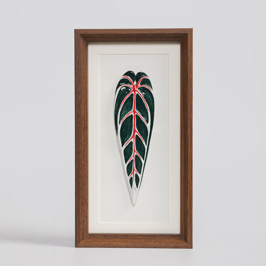 Handmade Framed Ceramic Leaf Decor 05 – H27cm