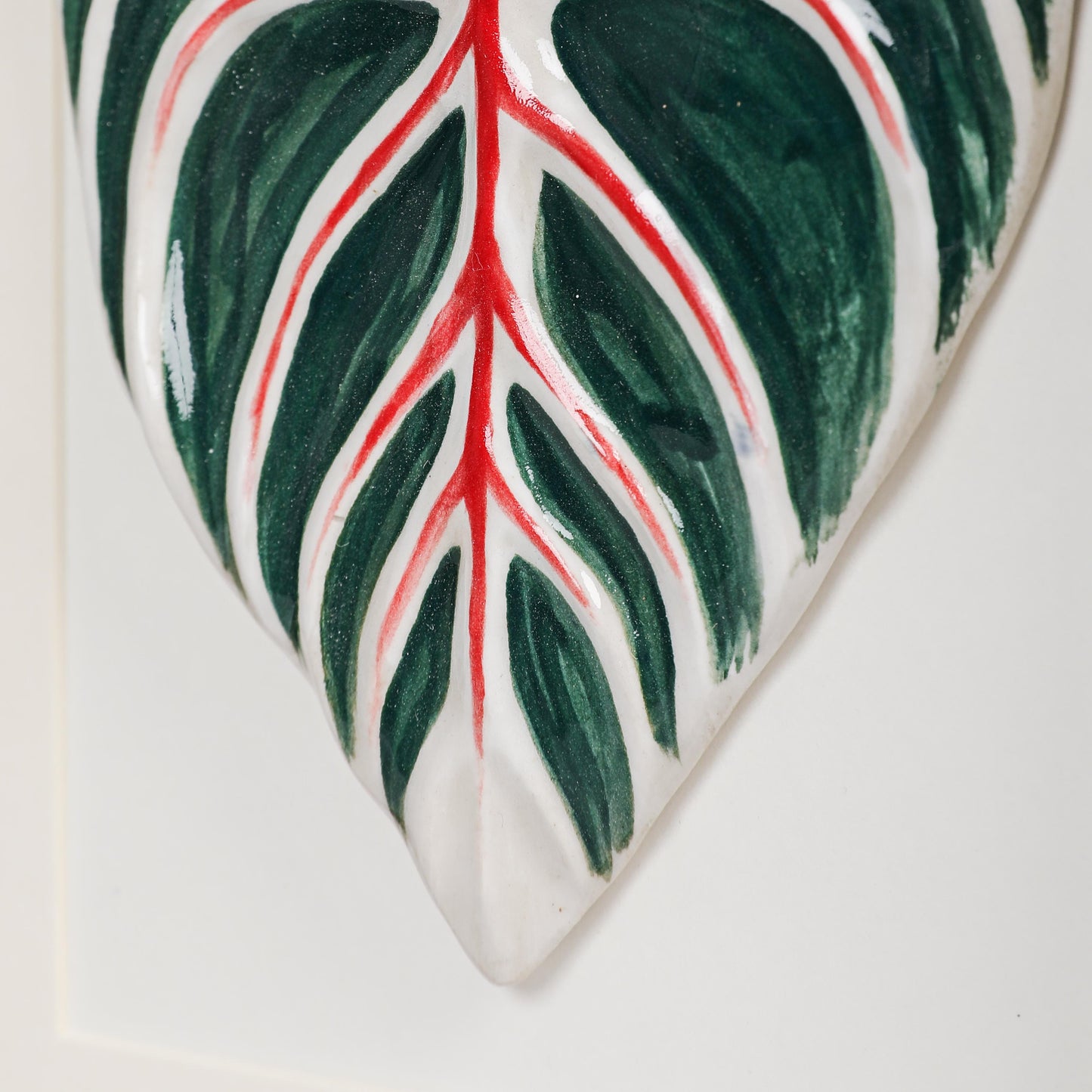 Handmade Framed Ceramic Leaf Decor 07 – H22cm