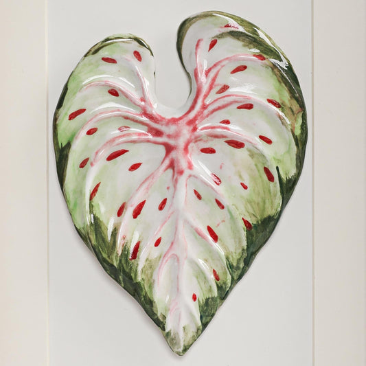 Handmade Framed Ceramic Leaf Decor 08 – H22cm