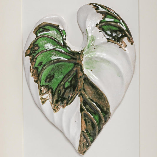 Handmade Framed Ceramic Leaf Decor 09 – H22cm