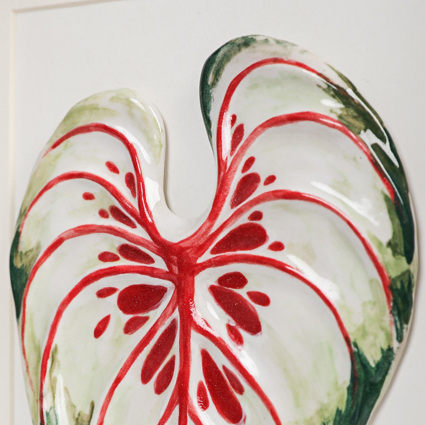 Handmade Framed Ceramic Leaf Decor 10 – H22cm