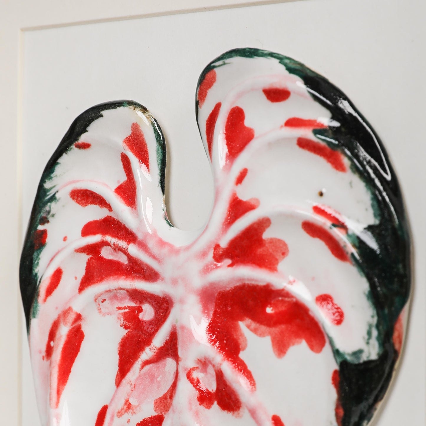 Handmade Framed Ceramic Leaf Decor 11 – H22cm