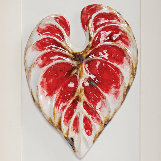 Handmade Framed Ceramic Leaf Decor 12 – H22cm