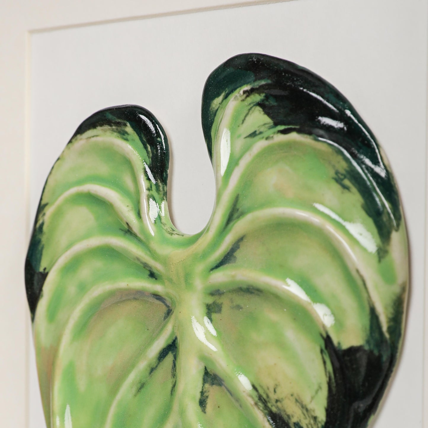 Handmade Framed Ceramic Leaf Decor 13 – H22cm