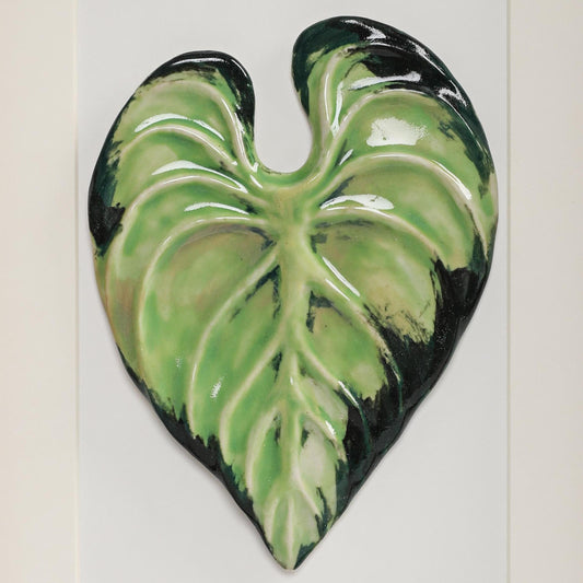 Handmade Framed Ceramic Leaf Decor 13 – H22cm
