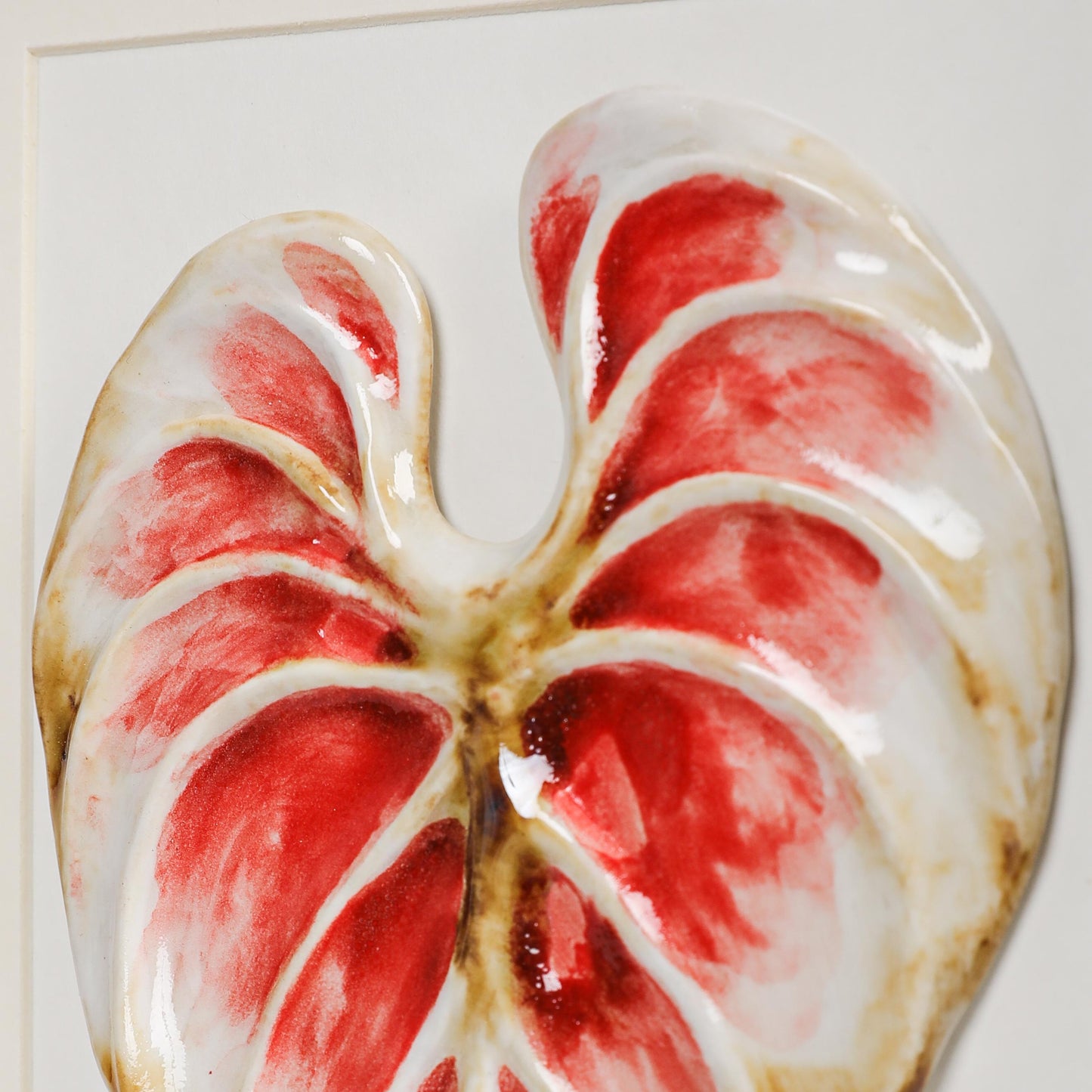 Handmade Framed Ceramic Leaf Decor 14 – H22cm
