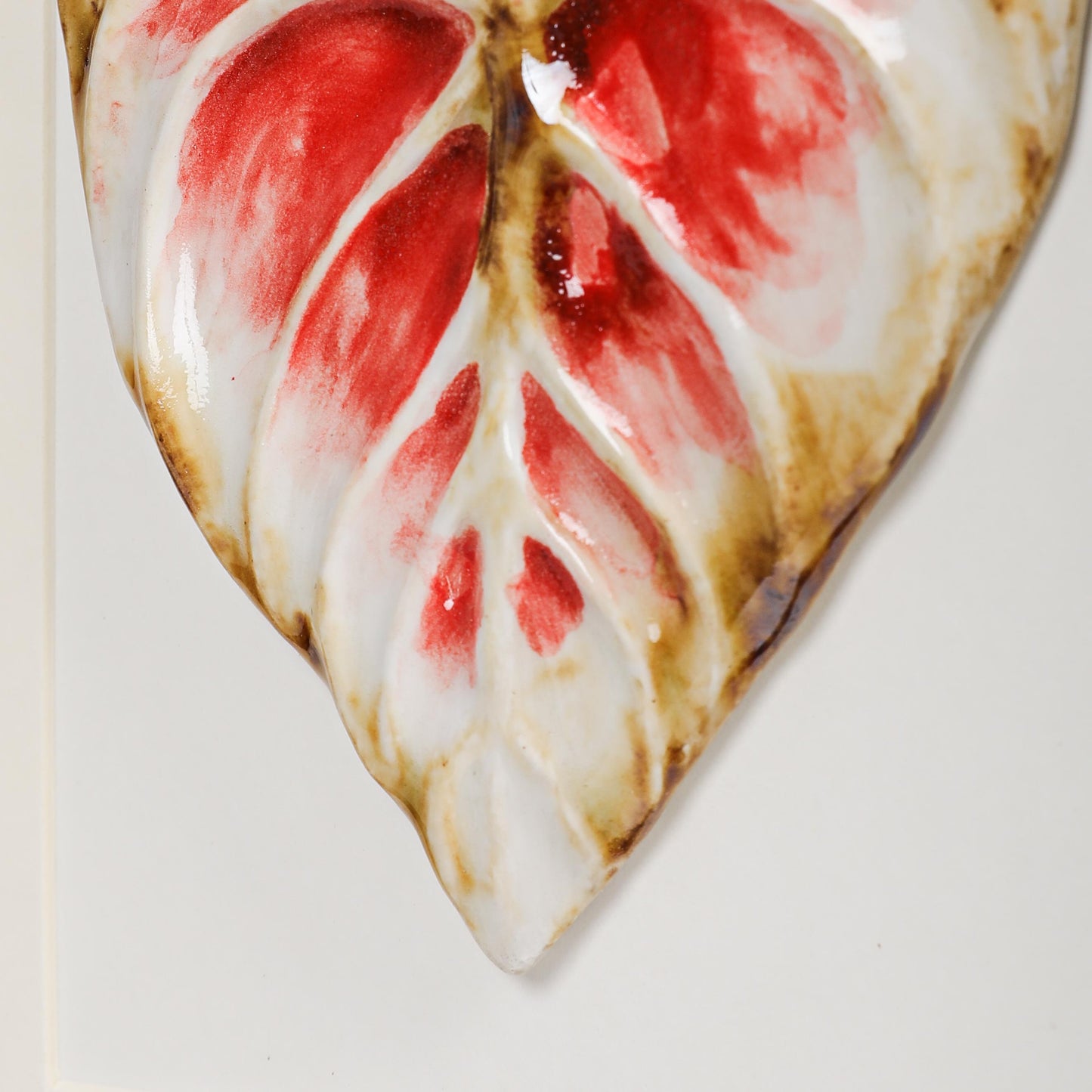 Handmade Framed Ceramic Leaf Decor 14 – H22cm