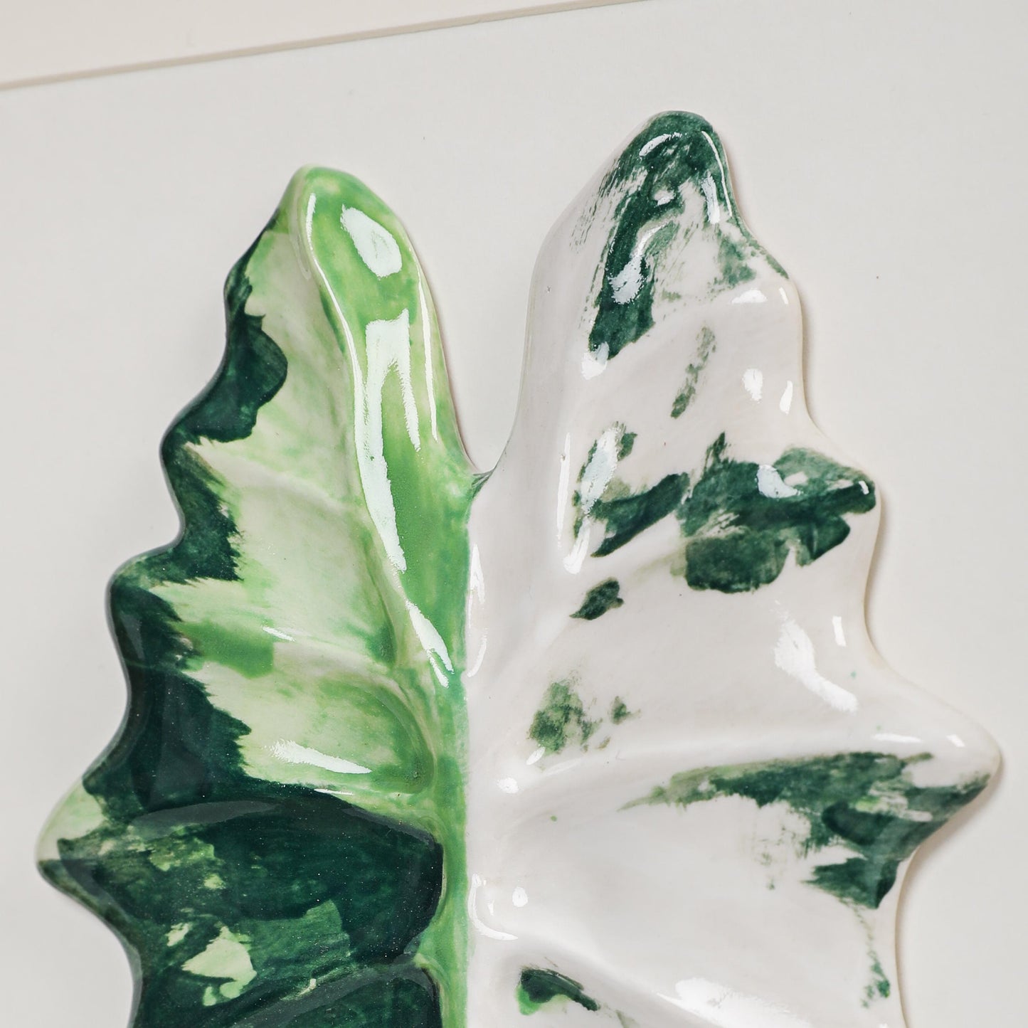 Handmade Framed Ceramic Leaf Decor 16 – H27cm