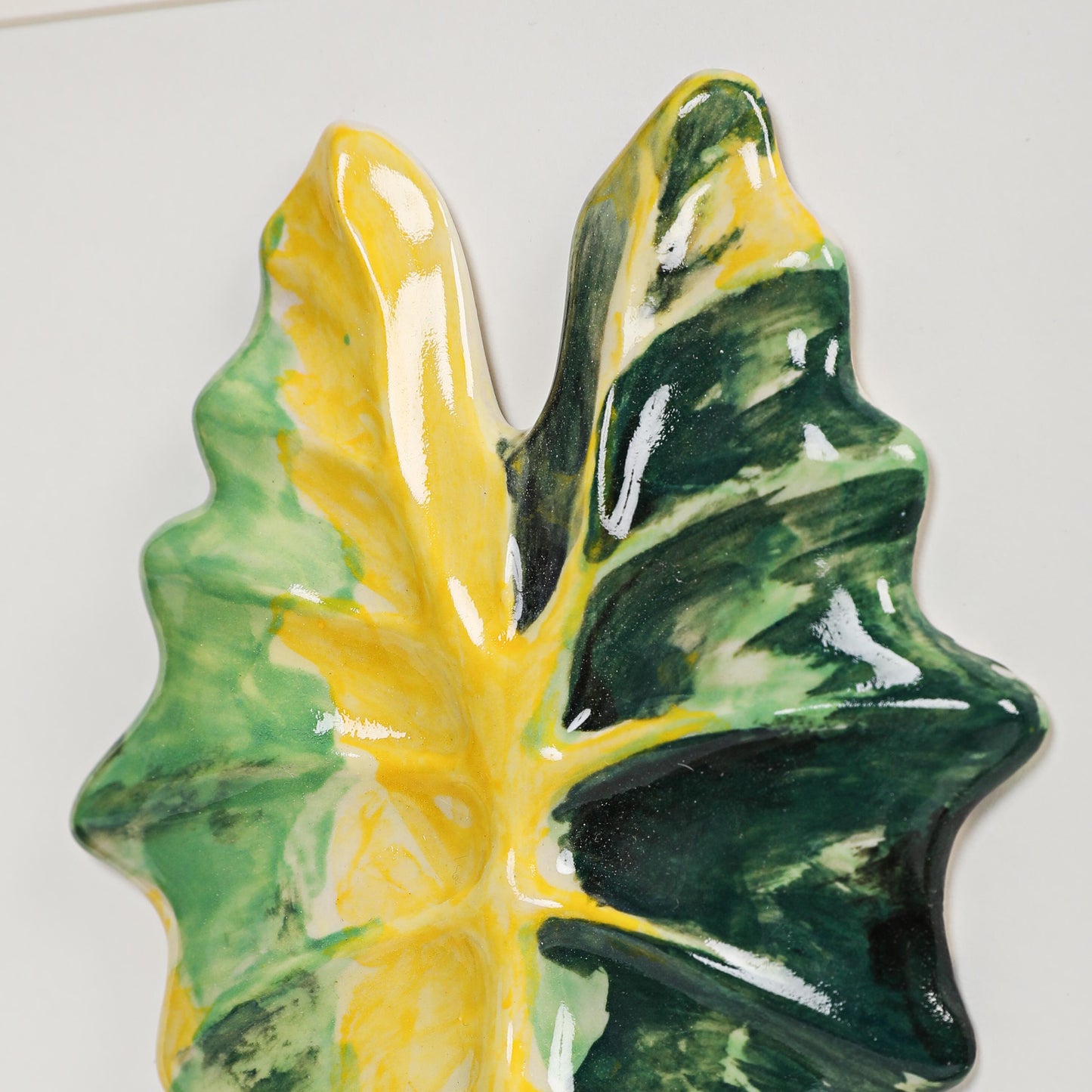Handmade Framed Ceramic Leaf Decor 18 – H27cm