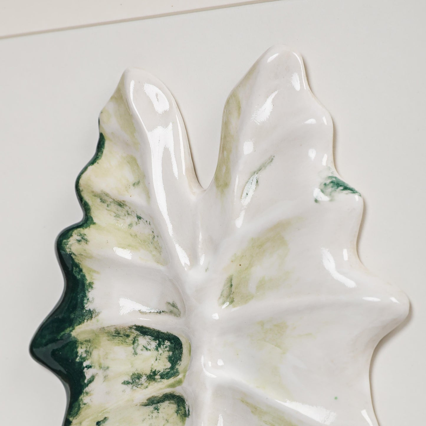 Handmade Framed Ceramic Leaf Decor 19 – H27cm