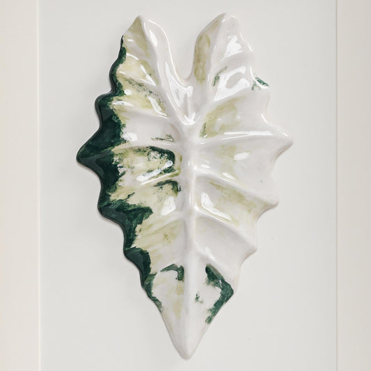 Handmade Framed Ceramic Leaf Decor 19 – H27cm