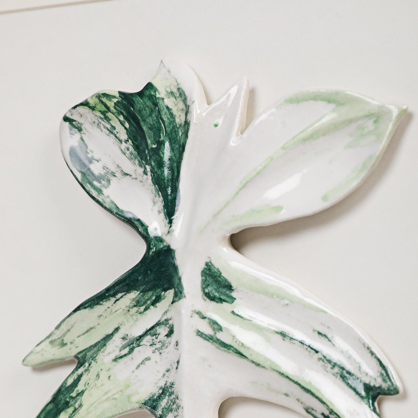 Handmade Framed Ceramic Leaf Decor 20 – H27cm