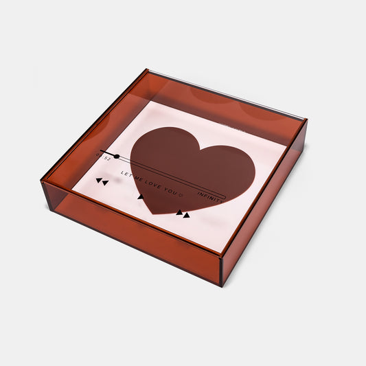 Modular acrylic floral set, heart-shaped frame compatible with fresh/dried/artificial botanical arrangements