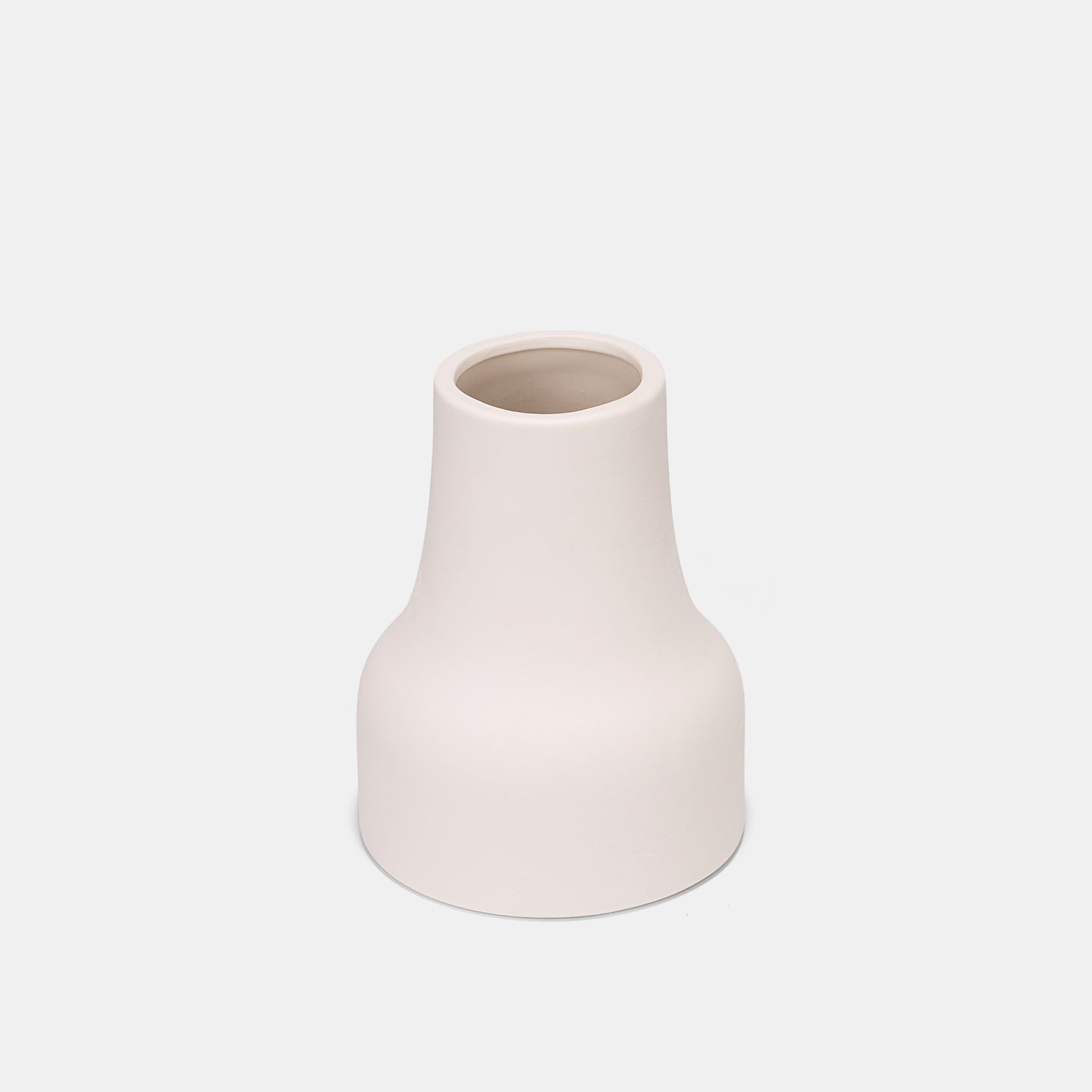 Matte White Ceramic Tapered Vase – 14cm - VASCAPE