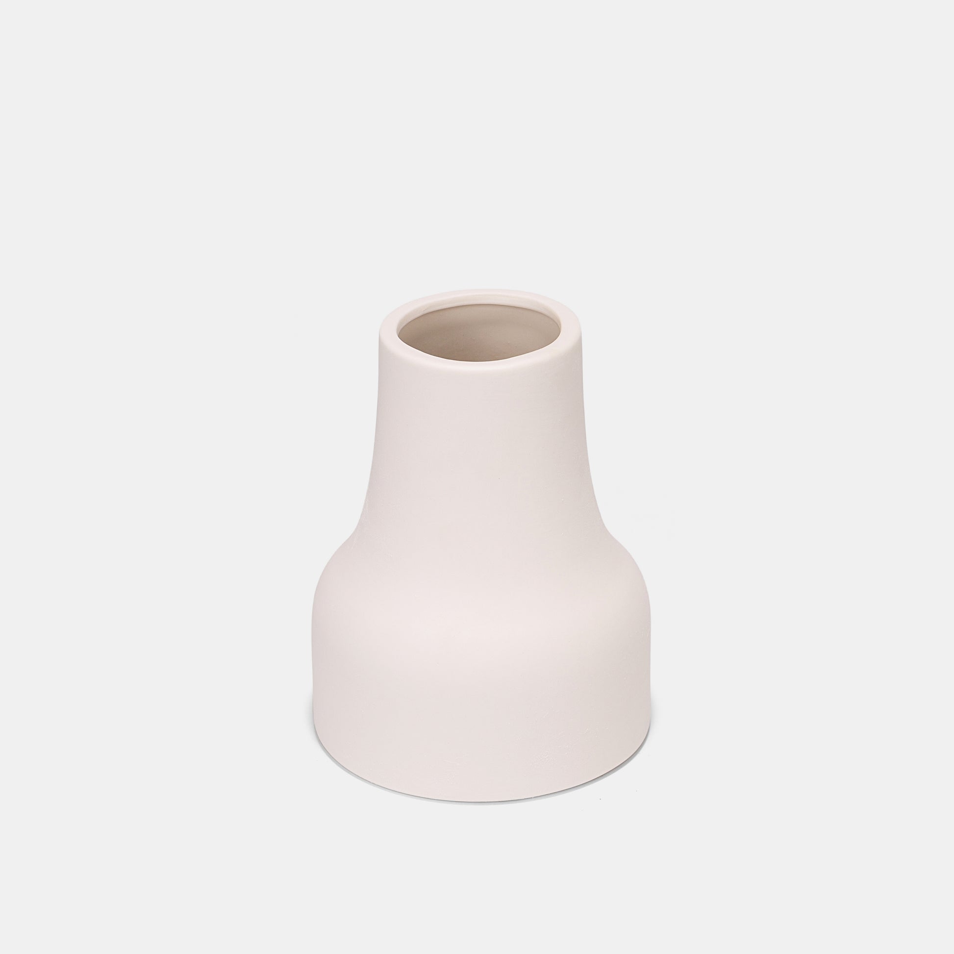 Matte White Ceramic Tapered Vase – 14cm - VASCAPE