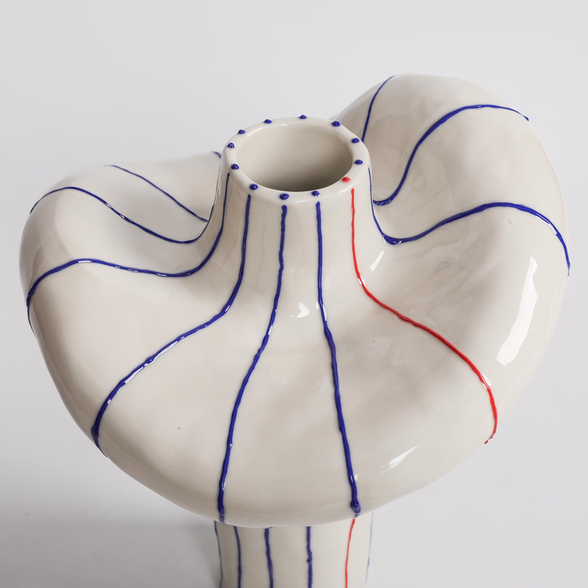 Handcrafted Ceramic Pulse Line Vase – 31cm - VASCAPE