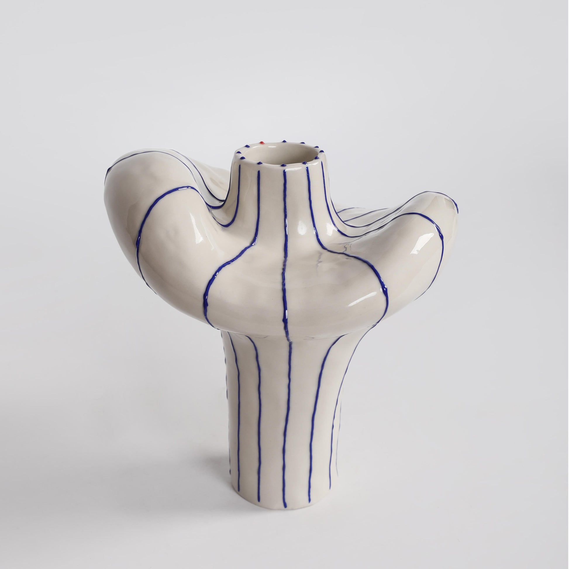 Handcrafted Ceramic Pulse Line Vase – 31cm - VASCAPE