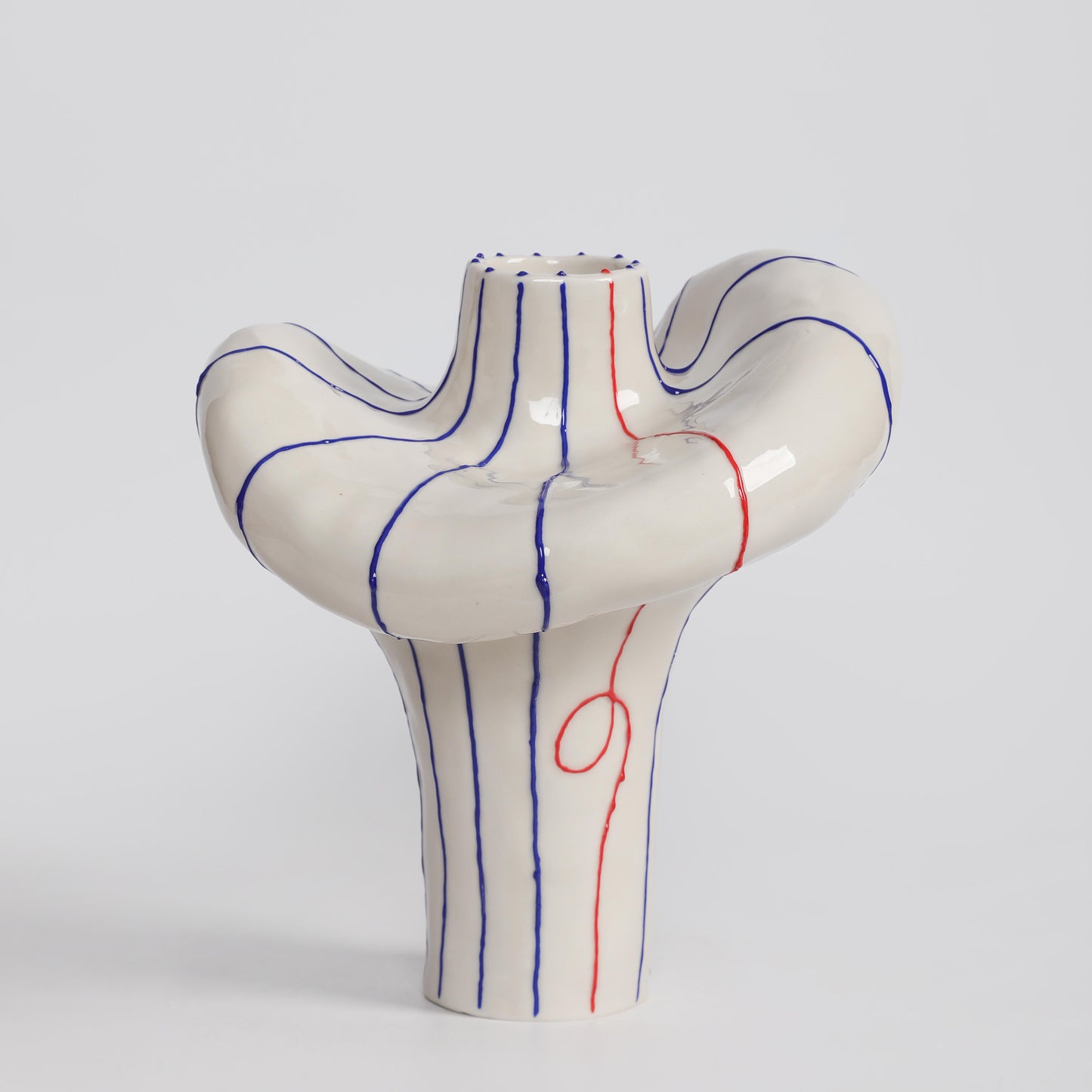 Handcrafted Ceramic Pulse Line Vase – 31cm - VASCAPE