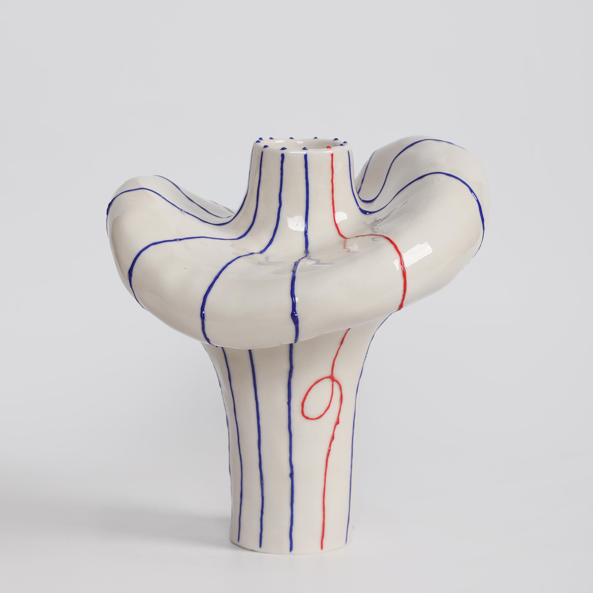 Handcrafted Ceramic Pulse Line Vase – 31cm - VASCAPE