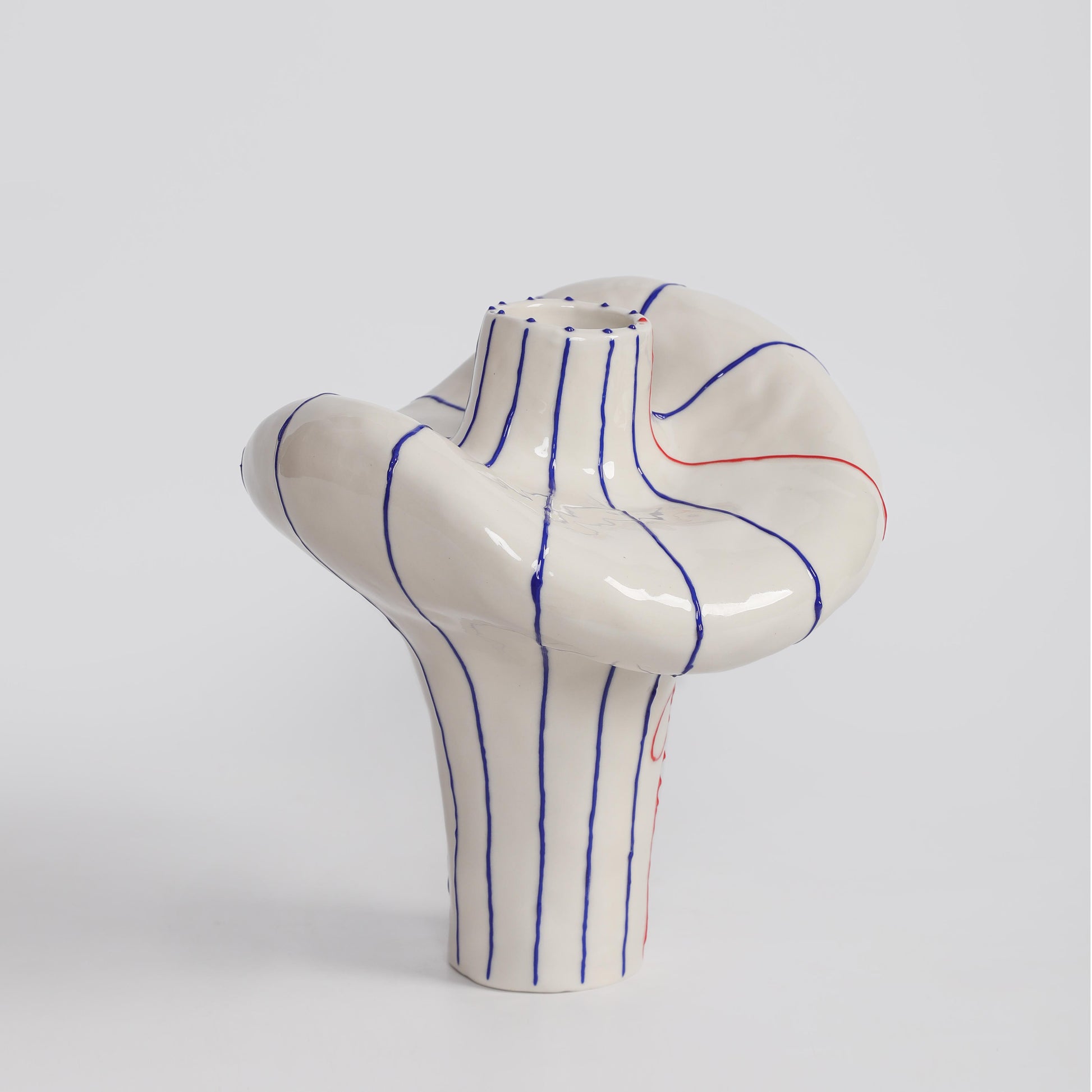 Handcrafted Ceramic Pulse Line Vase – 31cm - VASCAPE