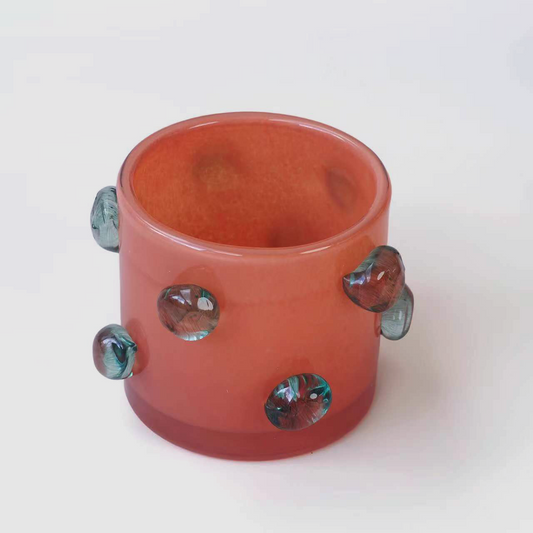 Handblown Glass Sunset Bubble Vase – 10cm - VASCAPE